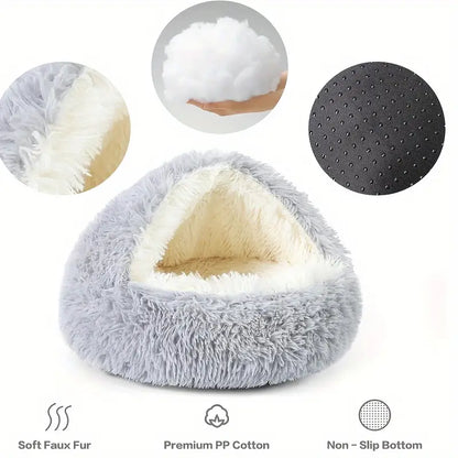 Posh Pets Winter Plush Dog and Cat Bed