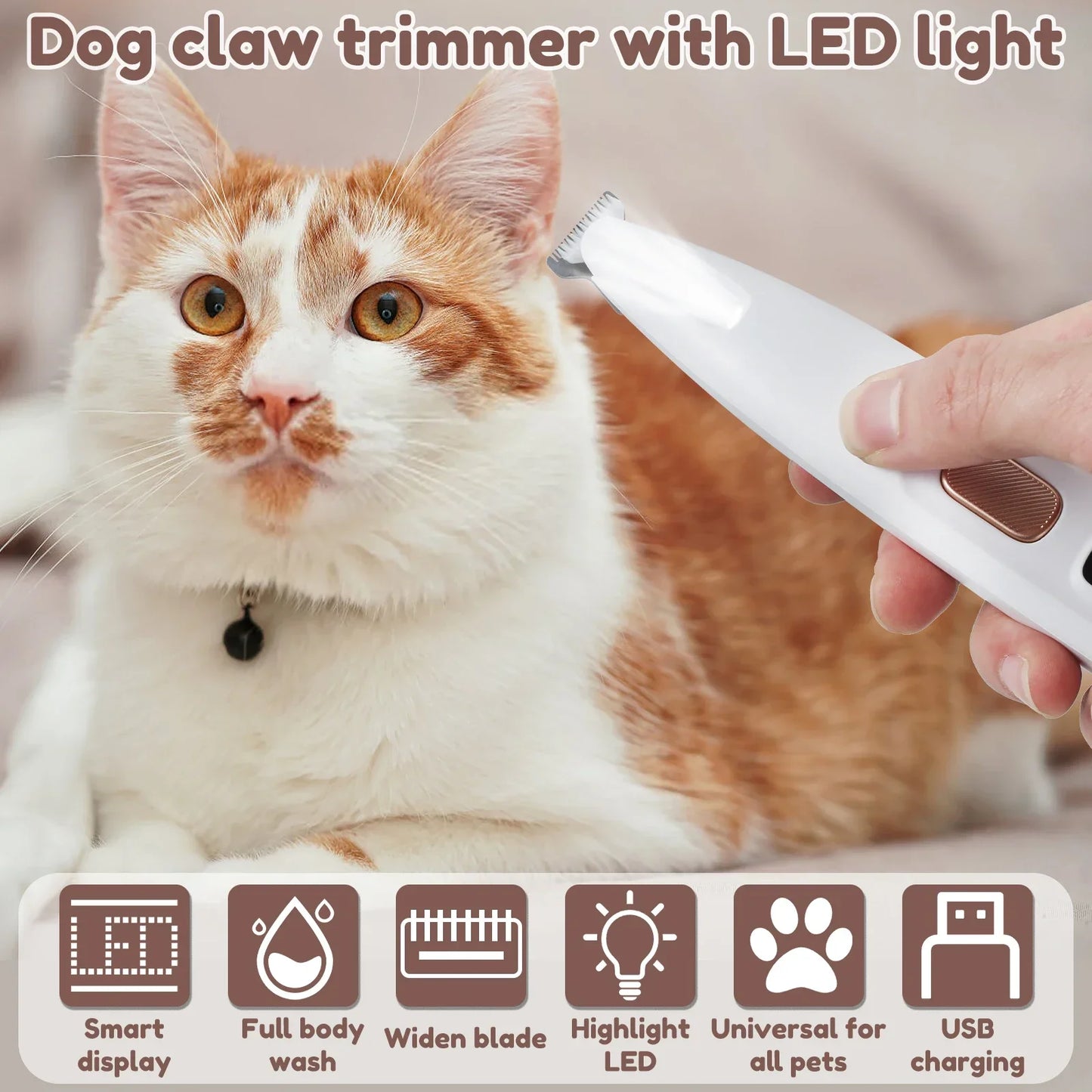  Precision grooming with LED lighting and waterproof ease.